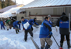 120cm程積もった雪